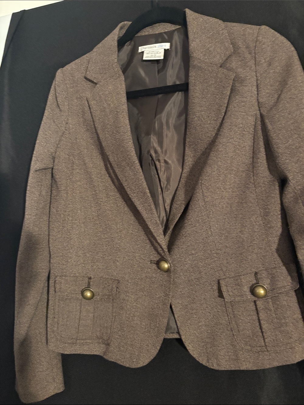 Van Heusen Studio Brown Textured Women's Blazer
